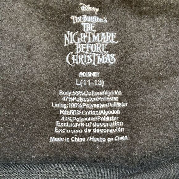 Disney Nightmare Before Christmas Light Up Sweatshirt Black Size Large (11-13) - Picture 3 of 9